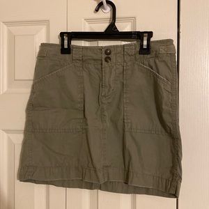 Army green skirt